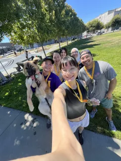 Group of people after running a 5k race